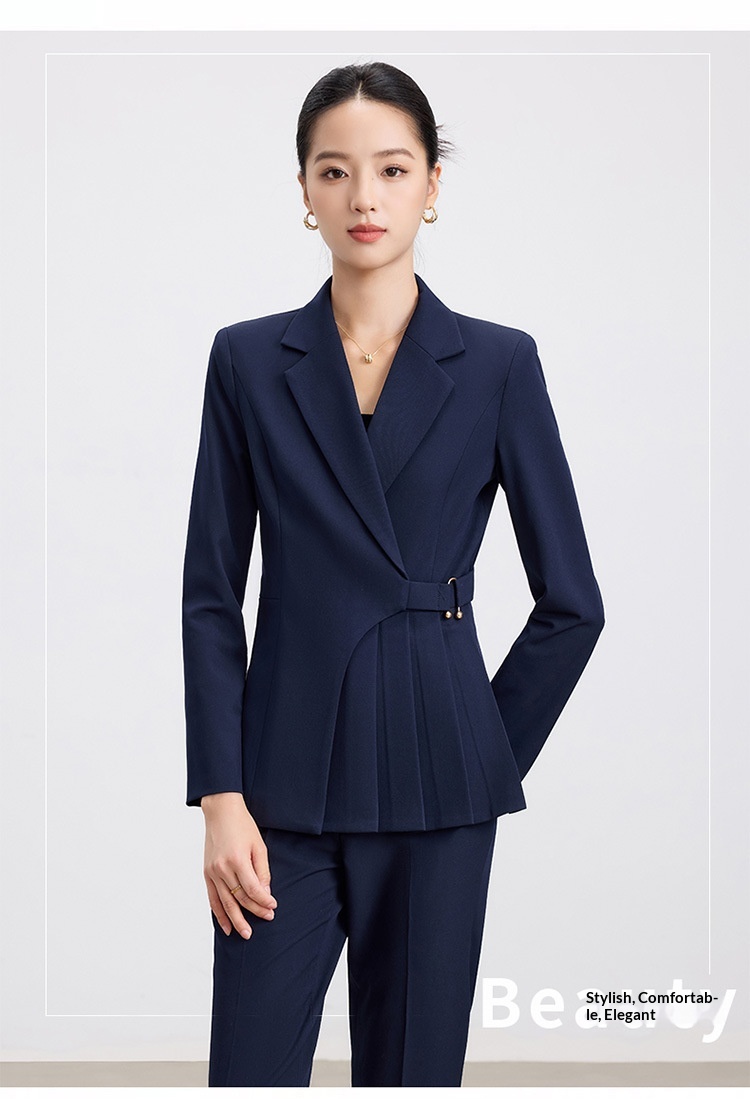 ChicShe 2025 Autunno Elegante Completo Nero da Donna Completo da Lavoro di Alta Qualità per Hotel Reception Gioielleria Negozio Abbigliamento da Lavoro per Donna_voghion.com