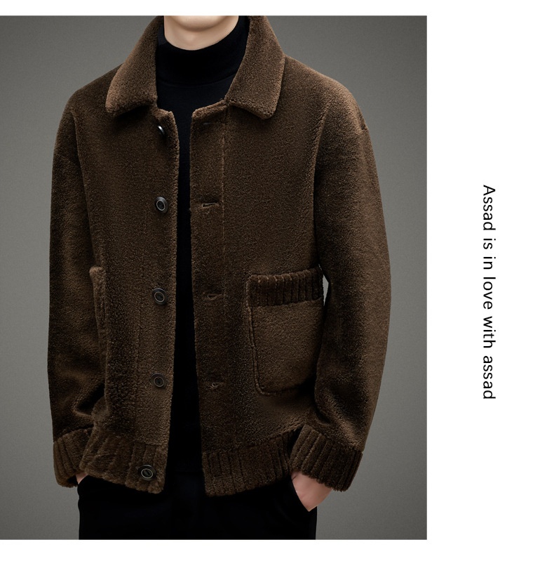 boy Boy Granular Fleece Men's Wool 2022 Winter Wear For Young And Middle-aged Casual Reversible Jacket Loose Fur Coat_voghion.com