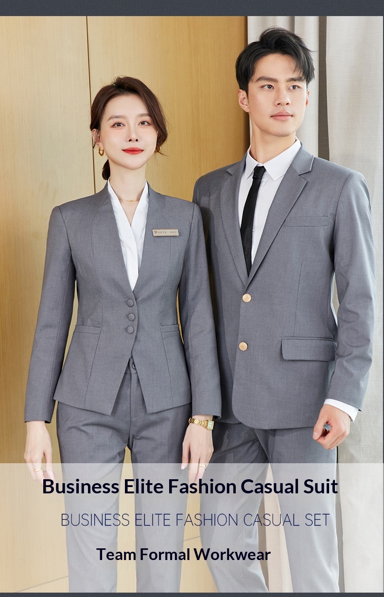 ChicShe Professional Set Unisex Jewelry Store Hotel Front Desk Manager Property Sales Workwear Uniform Suit_voghion.com