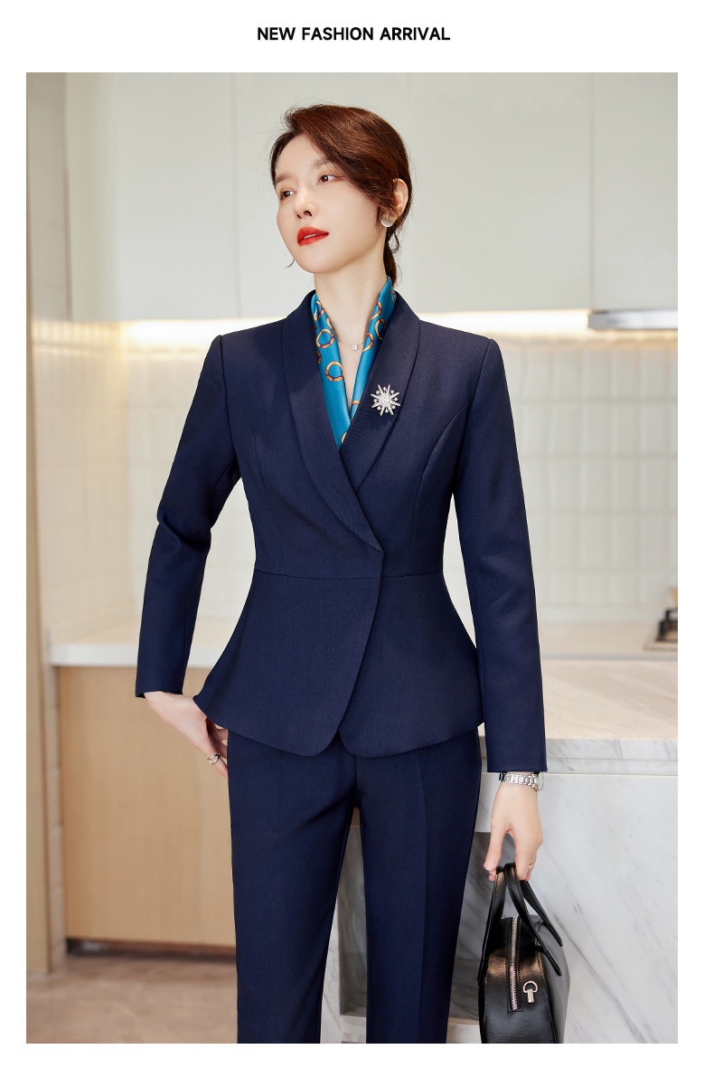 Ensemble tailleur manches longues haut de gamme ChicShe pour femme, tenue professionnelle élégante style déesse, réception de bijouterie_voghion.com