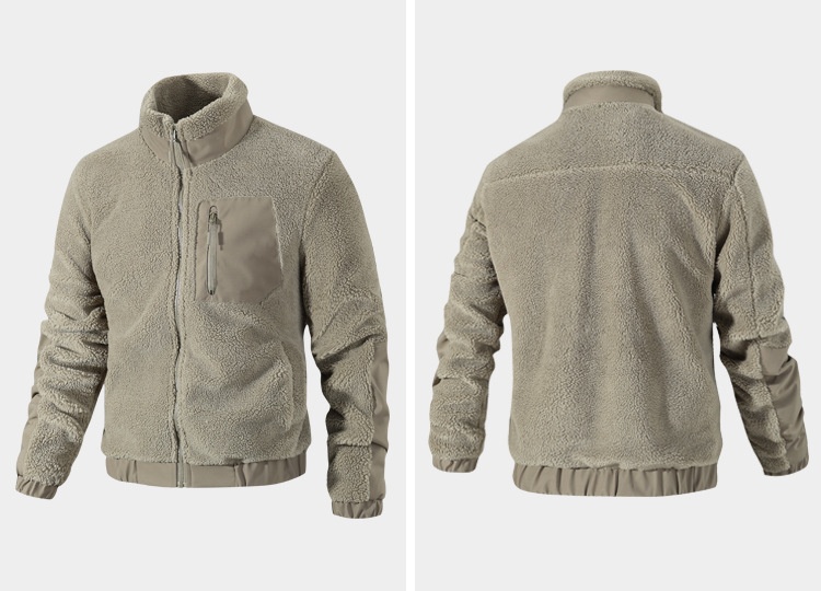 boy Boy Cross-Border Lamb Wool For Men, Autumn And Winter Stand Collar Fleece Casual New Style Export Jacket Cardigan Outdoor_voghion.com