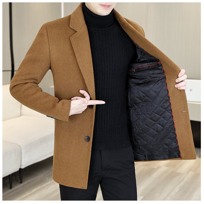 boy Boy Klonti - Autumn Winter Mid-Length Men's Wool With Turn-Down Collar Trench Coat D6609-p135_voghion.com