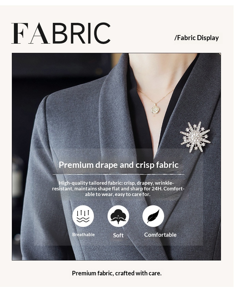 Ensemble tailleur manches longues haut de gamme ChicShe pour femme, tenue professionnelle élégante style déesse, réception de bijouterie_voghion.com