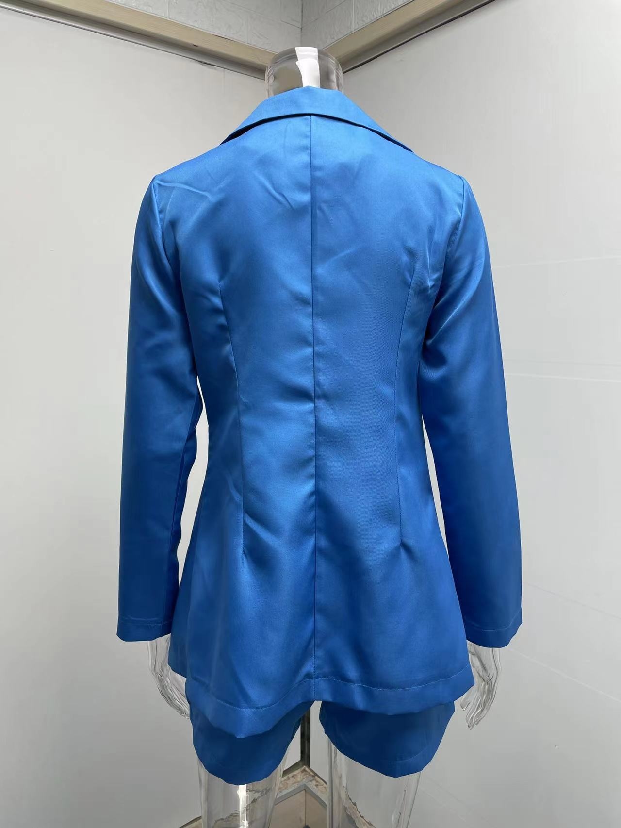 ChicShe 2024 European And American Cross-Border Tops Shorts Suit Set Sexy Elegant Women's Fashion Casual Lapel Cardigan_voghion.com