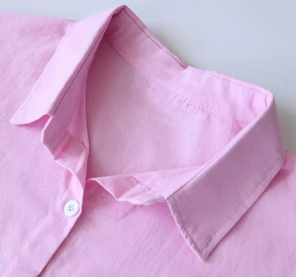 ChicShe Cross-Border Women's 2-Piece Retro Plus Size 2024 Cotton Linen Shirt High Waist Loose Long Pants Set_voghion.com