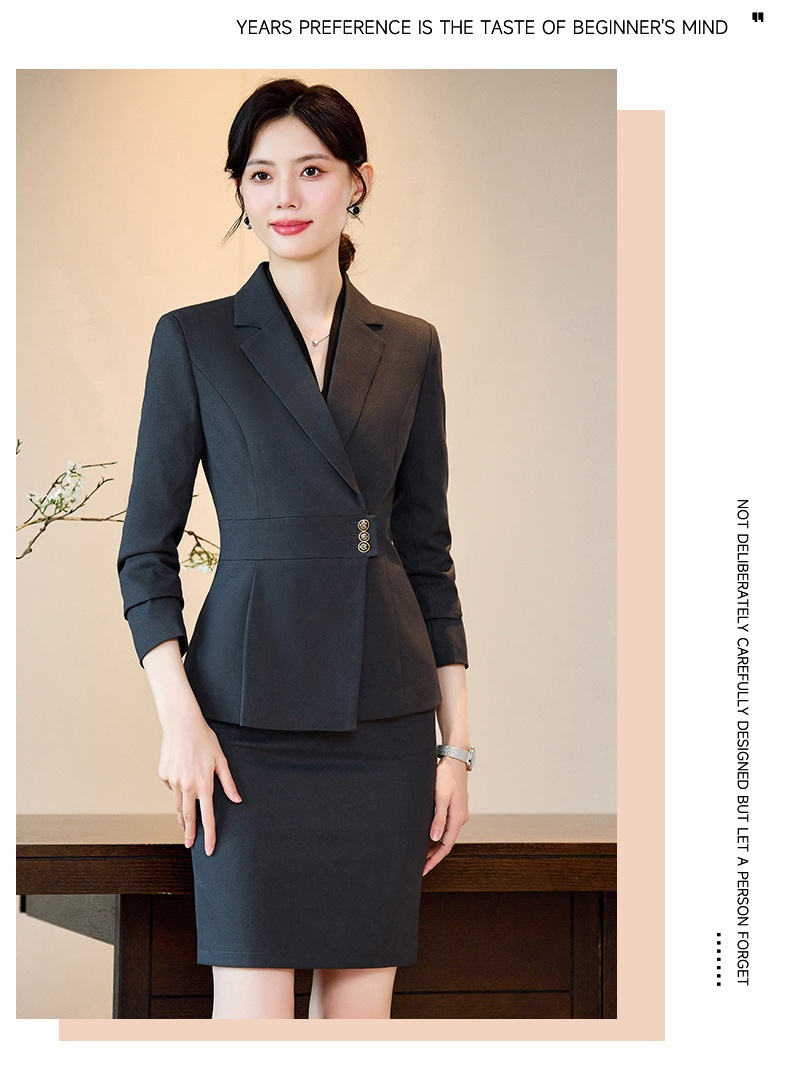 ChicShe Manufacturer Autumn Winter Fashion Front Desk Jewelry Gold Store Workwear New High-end Professional Suit Set For Women_voghion.com