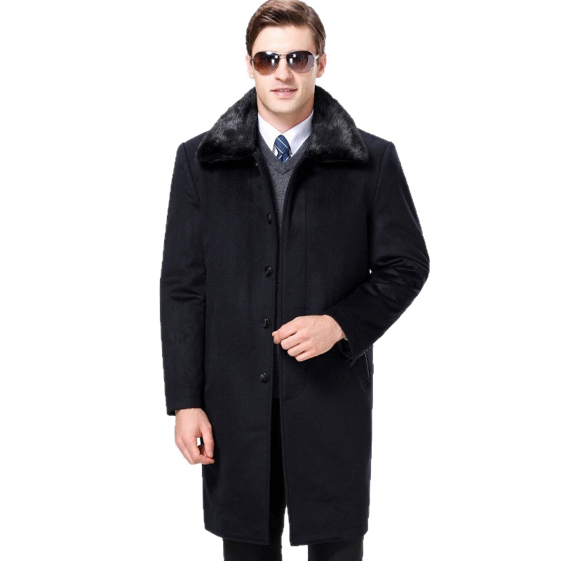 boy Boy Boy Winter Thick In-Stock Trench Business Casual Mid-Length Thickened Wool Coat Men's Large Lapel_voghion.com