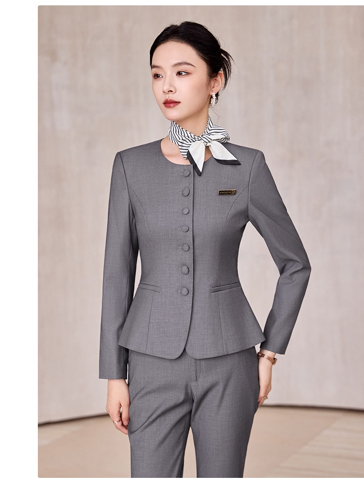 ChicShe Spring And Autumn Long Sleeve Suit Pants Women Professional High-end Fashion Slim Fit Navy Blue Sales Department_voghion.com