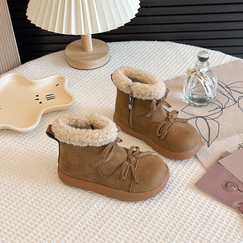 ShoeGlobe Short 2025 Inverno Novità per Bambini Ragazze Caldo Cotone Stivaletti Principessa Scarpe_voghion.com