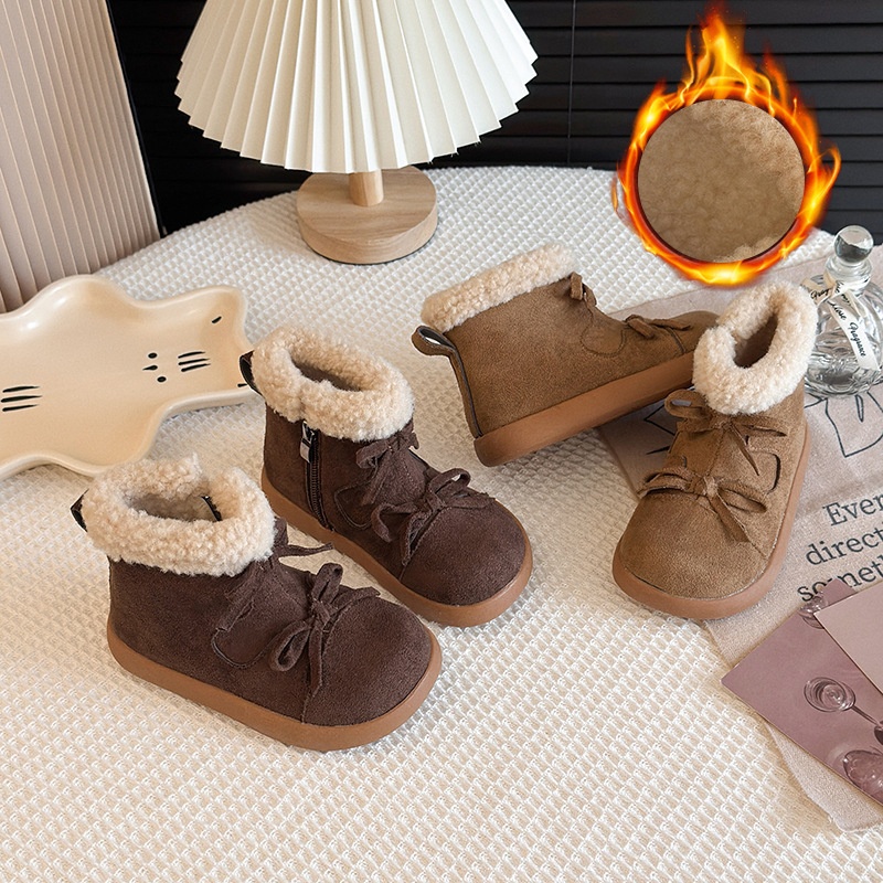 ShoeGlobe Short 2025 Inverno Novità per Bambini Ragazze Caldo Cotone Stivaletti Principessa Scarpe_voghion.com