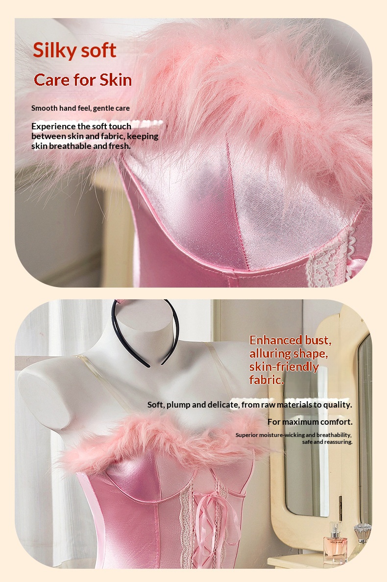 Eros Lab Lingerie Cute Bunny Girl Plush Bodysuit Fishnet Sexy Charming Passion Set Wholesale Temptation_voghion.com