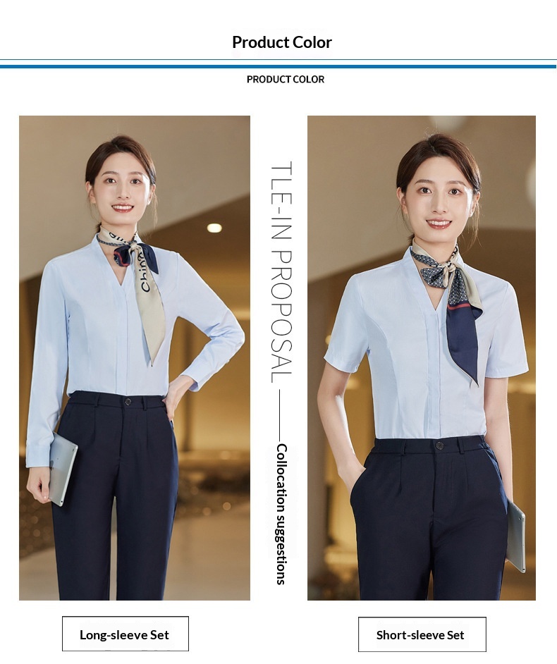 ChicShe China Mobile Company Business Hall Work For Men Women Long And Shirts Uniforms Short Sleeve Full Set New Style_voghion.com