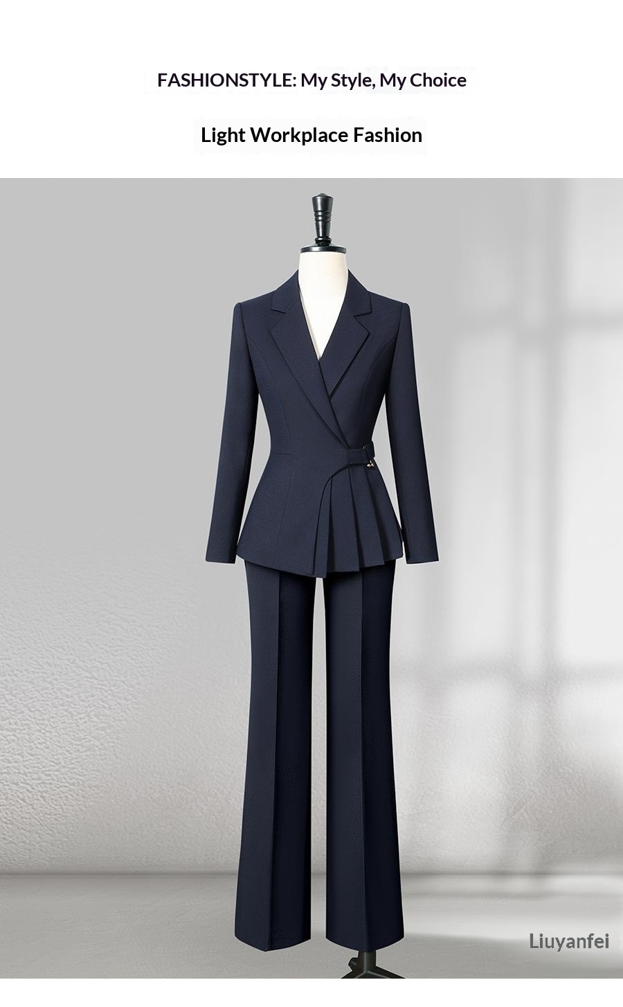 ChicShe Professional Suit Set Women, Commuting Fashion, Elegant Waist-Cinching, Suitable For Jewelry Store And Hotel Manager,_voghion.com