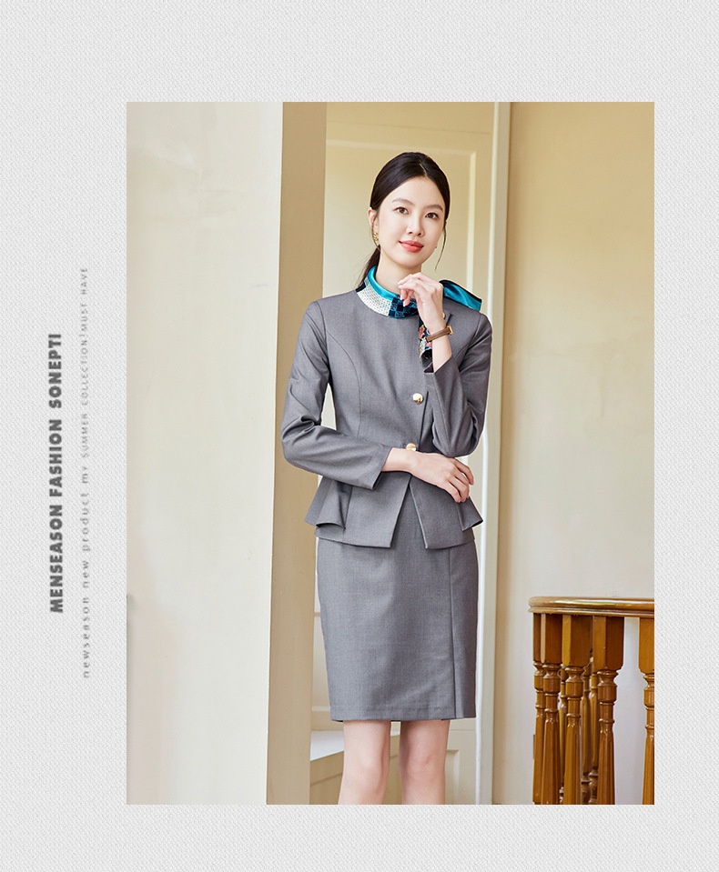 ChicShe all'ingrosso primavera e autunno salone di bellezza hotel reception reception uniforme da lavoro personale di servizio set completo professionale per_voghion.com