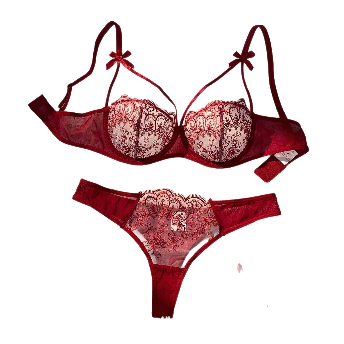 Eros Lab Foreign Trade Source Paar Spaß Transparentes Netz Stickerei Dreipunkt Stil Sexy Dessous Set 57_voghion.com