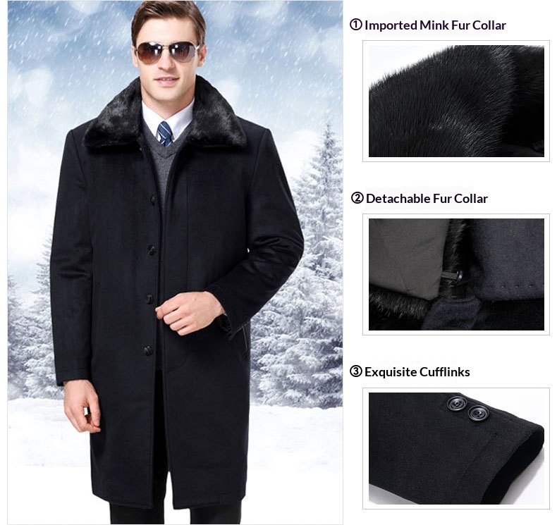 boy Boy Boy Winter Thick In-Stock Trench Business Casual Mid-Length Thickened Wool Coat Men's Large Lapel_voghion.com
