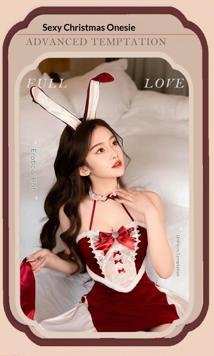Eros Lab Yongman Lingerie Sexy Costume Natalizio Uniforme da Coniglietta Cosplay Cameriera Hot Un Pezzo Gatto Ragazza Vestito_voghion.com
