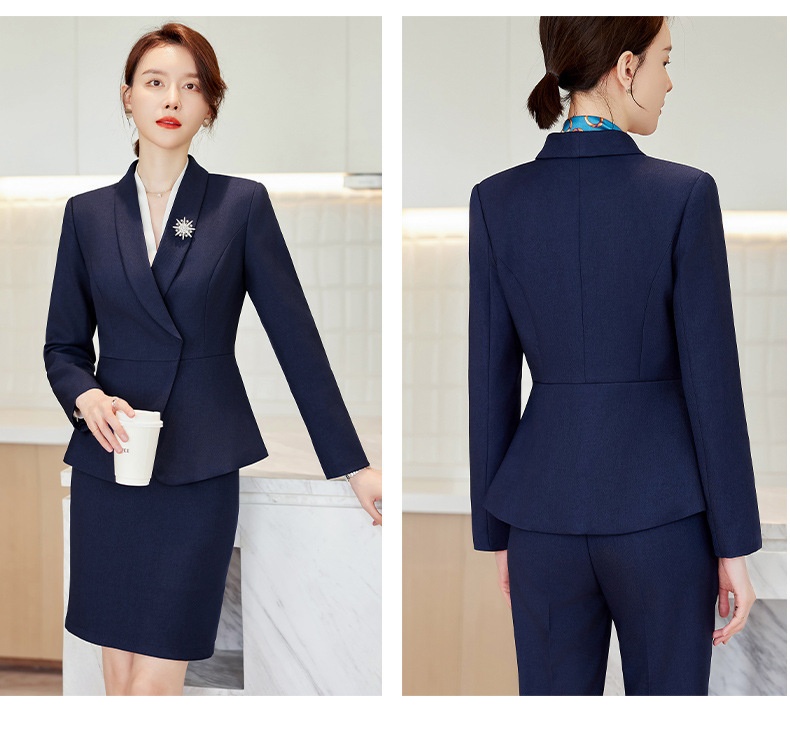 Ensemble tailleur manches longues haut de gamme ChicShe pour femme, tenue professionnelle élégante style déesse, réception de bijouterie_voghion.com