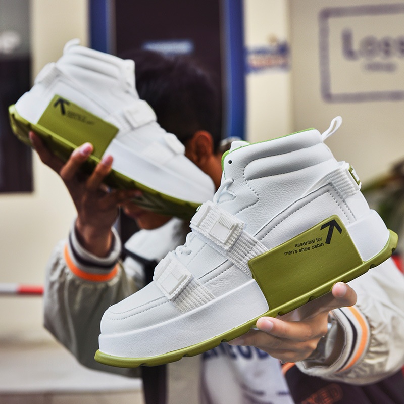 Glide Glide European Station High-Top Thick-Soled Martin Autumn Ins Casual Sneakers Motorcycle Boots Trendy Cycling Men's Shoes_voghion.com