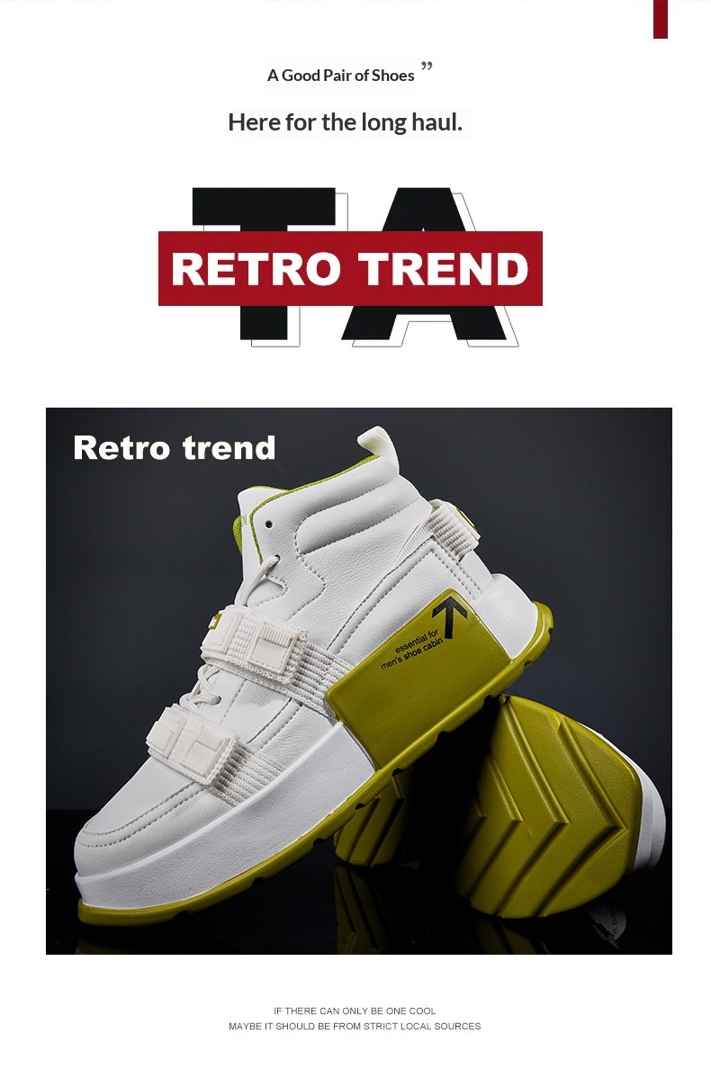 Glide Glide European Station High-Top Thick-Soled Martin Autumn Ins Casual Sneakers Motorcycle Boots Trendy Cycling Men's Shoes_voghion.com