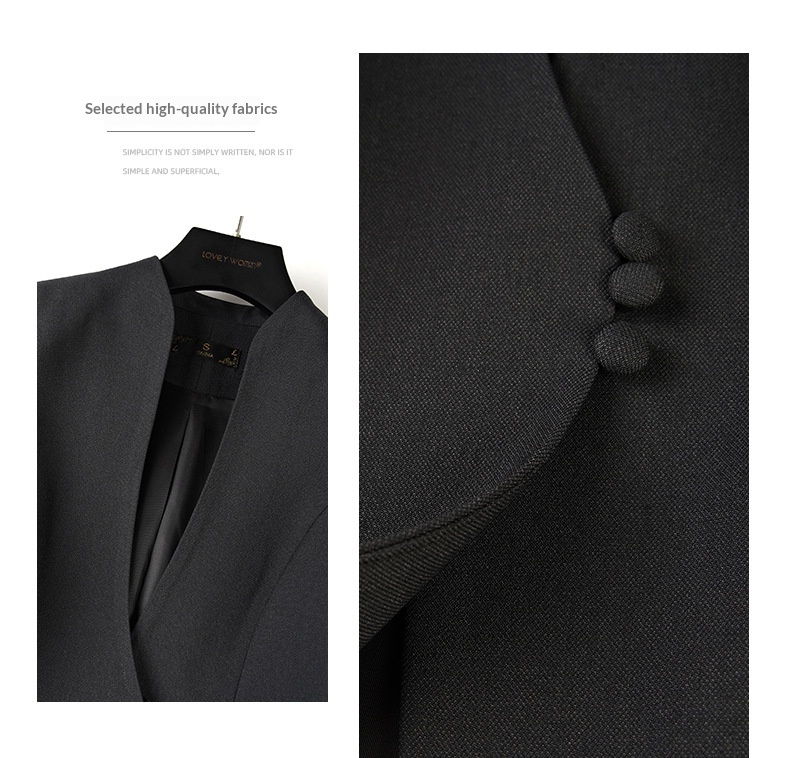 ChicShe Blazer For Women 2025 New Professional Wear Elegant Workwear Suit Front Desk Customer Service Sales Department Uniform_voghion.com