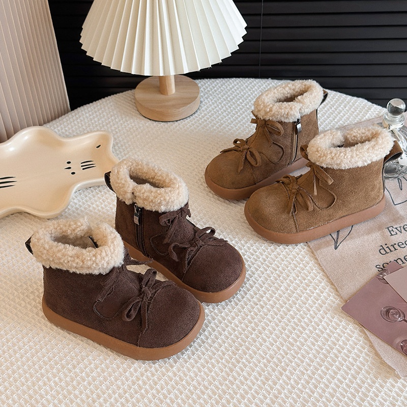 ShoeGlobe Short 2025 Inverno Novità per Bambini Ragazze Caldo Cotone Stivaletti Principessa Scarpe_voghion.com