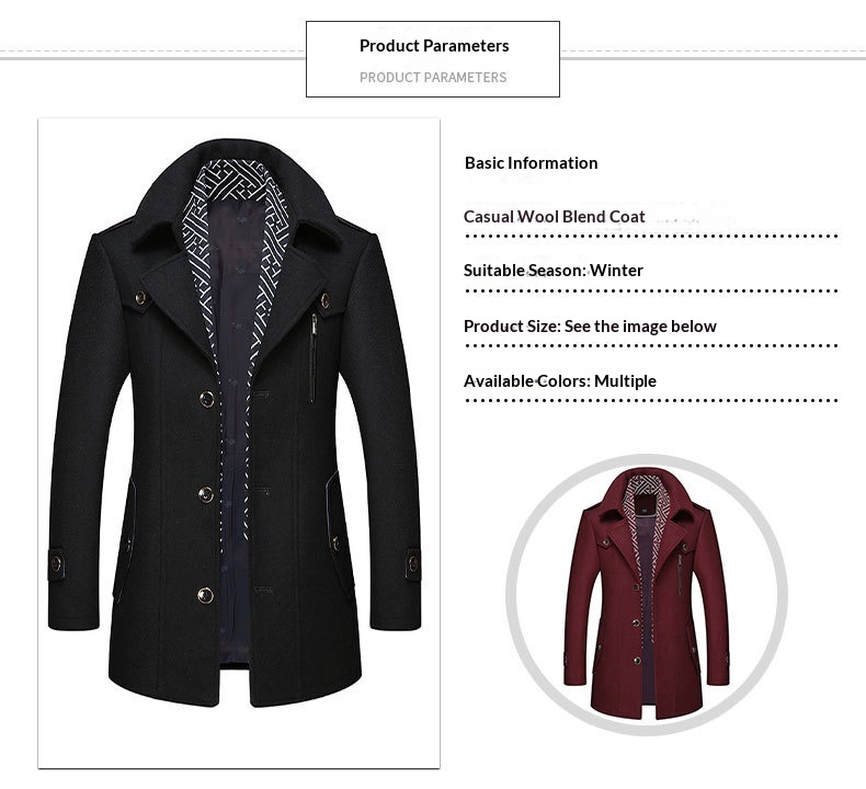 boy Boy New In Stock Wool Autumn Winter Men's Scarf Collar Warm Woolen Trench Middle-aged Coat Jacket_voghion.com