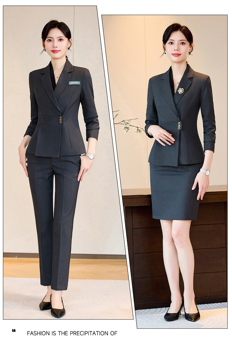 ChicShe Manufacturer Autumn Winter Fashion Front Desk Jewelry Gold Store Workwear New High-end Professional Suit Set For Women_voghion.com