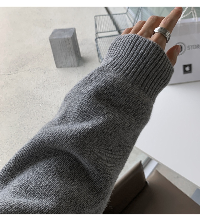 Boy Boy ASCLO New Dongdaemun Korean Clothing Turn-down Sweater Men's Designer Polo Collar Skinfriendly Loose Autumn Casual_voghion.com