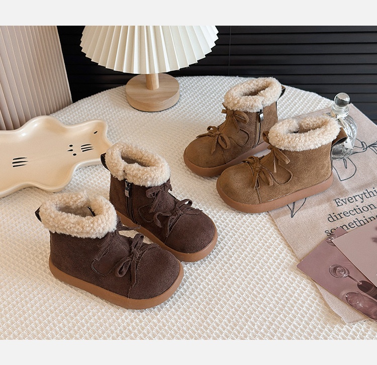 ShoeGlobe Short 2025 Inverno Novità per Bambini Ragazze Caldo Cotone Stivaletti Principessa Scarpe_voghion.com