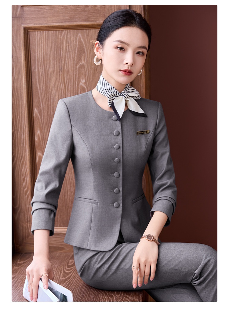 ChicShe Spring And Autumn Long Sleeve Suit Pants Women Professional High-end Fashion Slim Fit Navy Blue Sales Department_voghion.com
