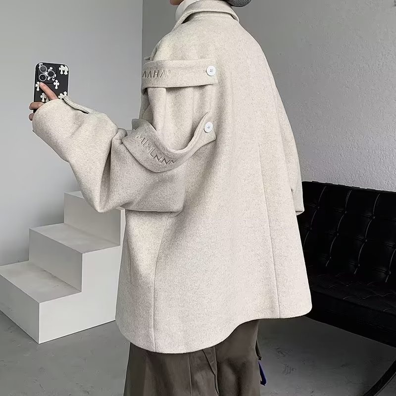 boy Boy Boy Men's High-End Autumn Winter Design DK Woolen Jacket German Style Naples Trench Coat Trendy_voghion.com