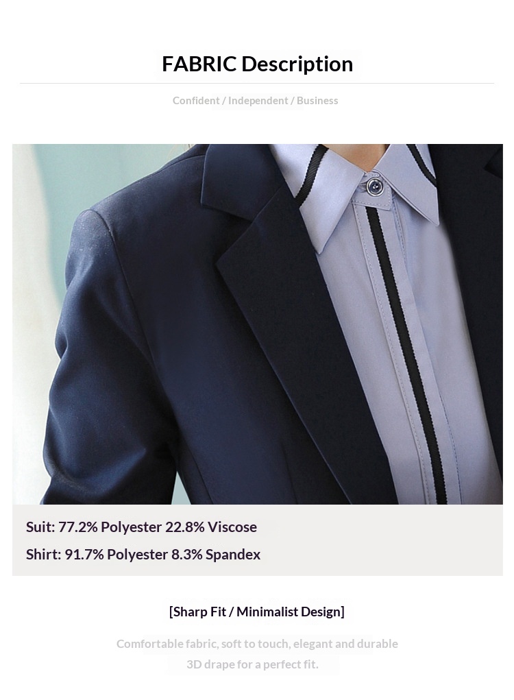 ChicShe Professional Suit For Women Hotel Front Desk Manager Sales Department Workwear Long Sleeve Set_voghion.com