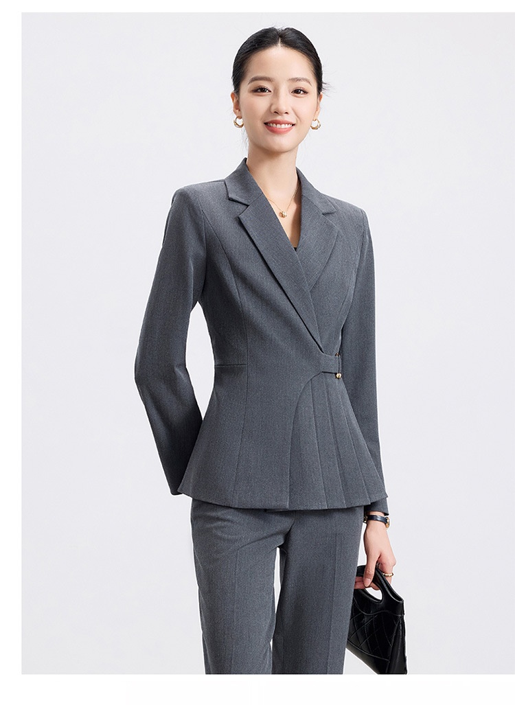 ChicShe 2025 Autunno Elegante Completo Nero da Donna Completo da Lavoro di Alta Qualità per Hotel Reception Gioielleria Negozio Abbigliamento da Lavoro per Donna_voghion.com