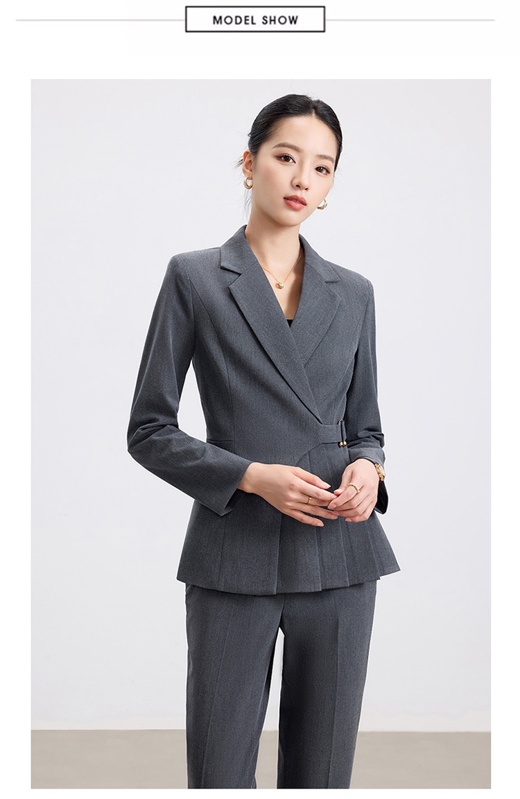 ChicShe 2025 Autunno Elegante Completo Nero da Donna Completo da Lavoro di Alta Qualità per Hotel Reception Gioielleria Negozio Abbigliamento da Lavoro per Donna_voghion.com