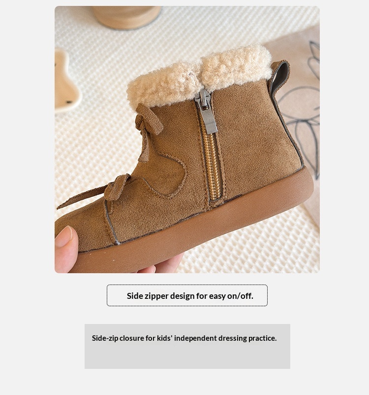 ShoeGlobe Short 2025 Inverno Novità per Bambini Ragazze Caldo Cotone Stivaletti Principessa Scarpe_voghion.com