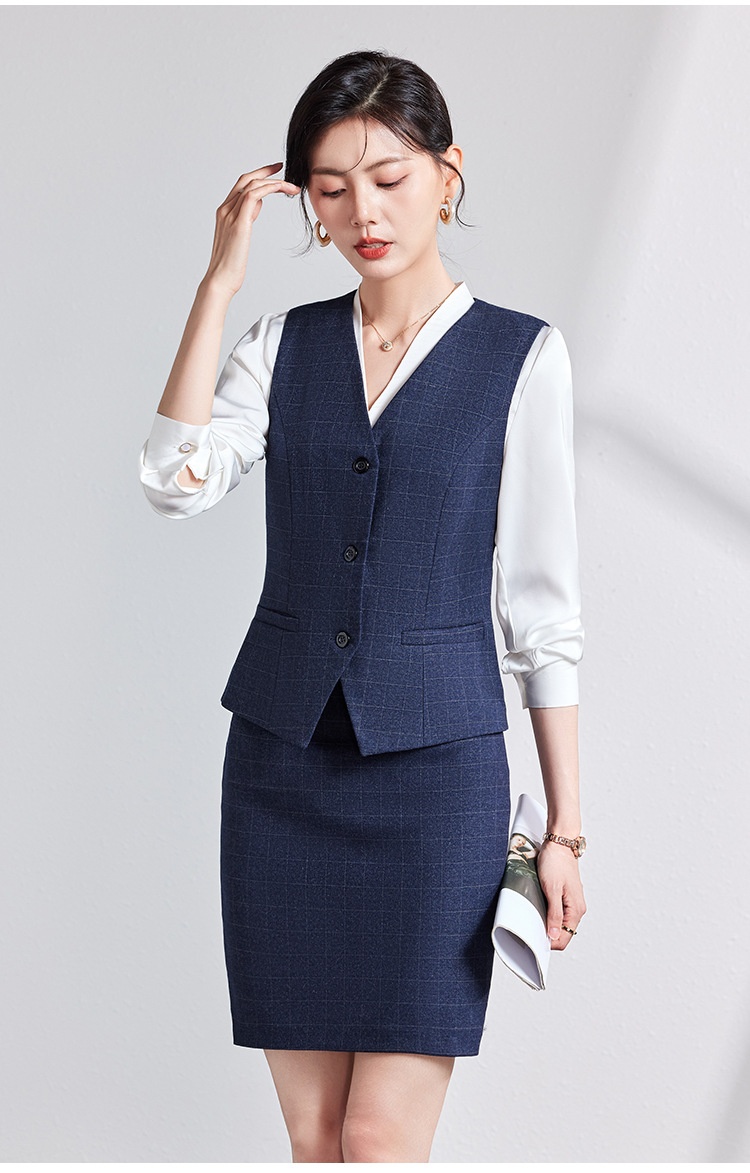 ChicShe High-End-Anzug für Damen, modisch im koreanischen Stil, Hotel- und Businesskleidung, neue Herbst-/Winterkollektion, formelle Kleidung, elegante Businesskleidung, karierter Blazer_voghion.com