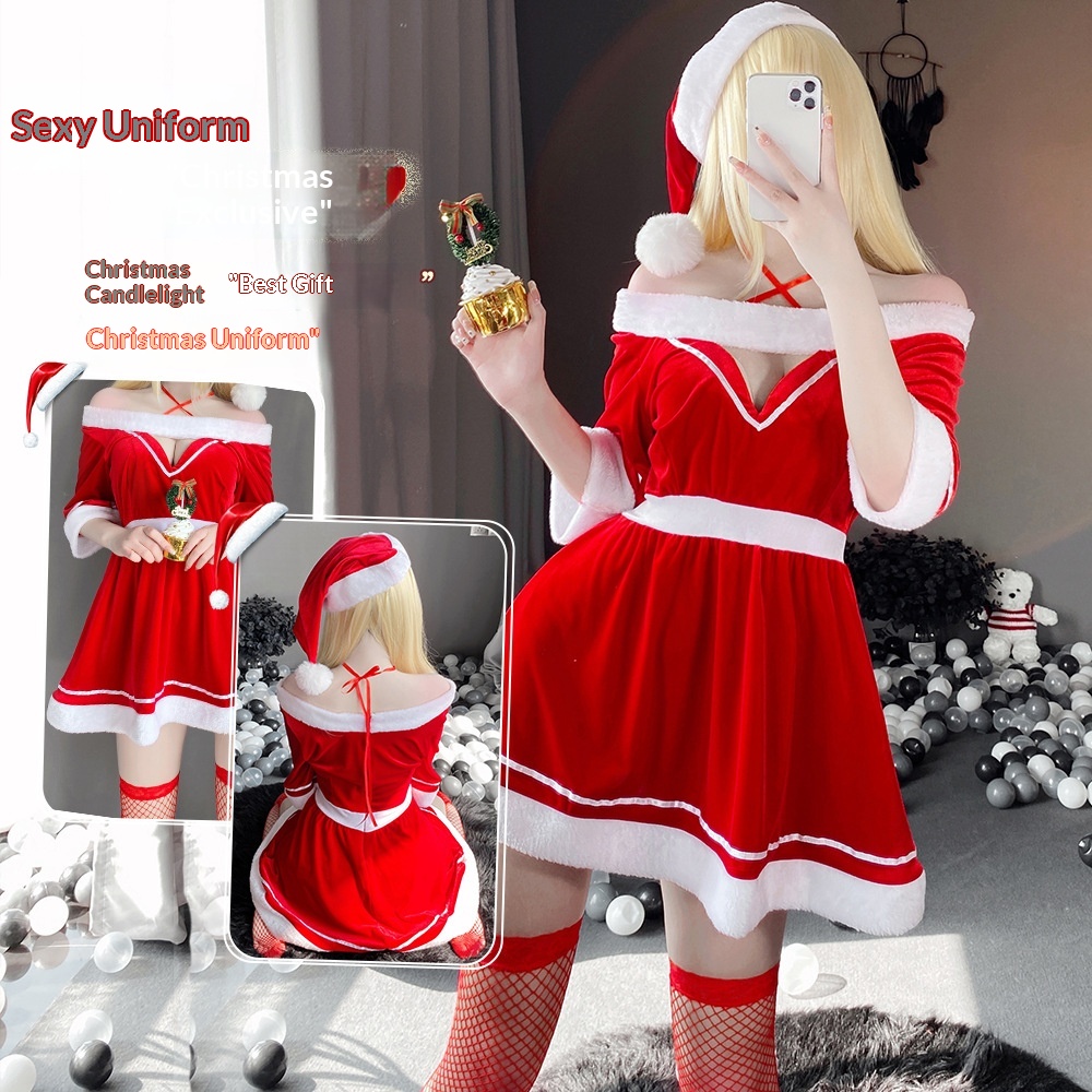 Eros Lab Lin Linting Dessous-Set für Damen – Verführerische Weihnachts- und Festtagsdessous – Flirt- und Bett-Set 2493_voghion.com