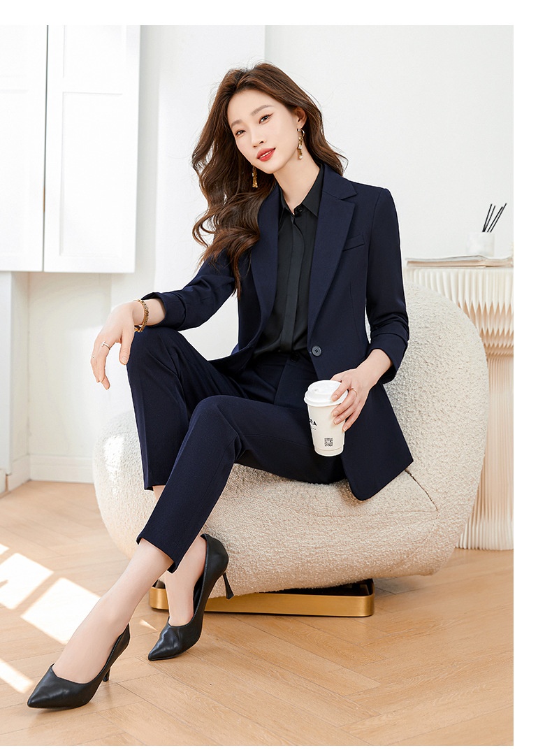 ChicShe 2024 Spring And Autumn New Beige Long Sleeve Professional Small Blazer Jacket Women's Pants Skirt Two-Piece Set_voghion.com