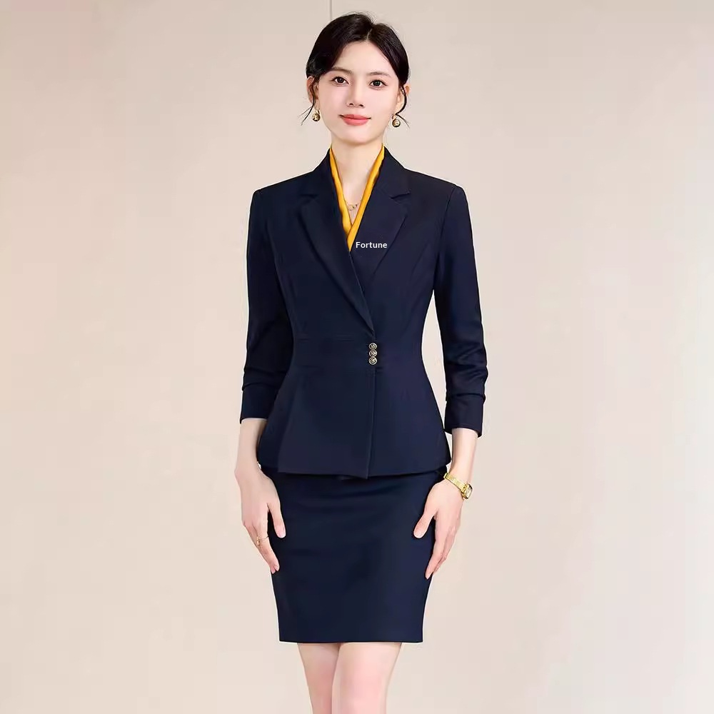ChicShe Manufacturer Autumn Winter Fashion Front Desk Jewelry Gold Store Workwear New High-end Professional Suit Set For Women_voghion.com
