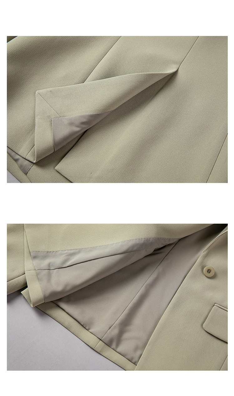 ChicShe Spring And Autumn New Light Green Acetate Small Blazer One Button Two-Piece Professional Suit Set Slim Pants Little_voghion.com