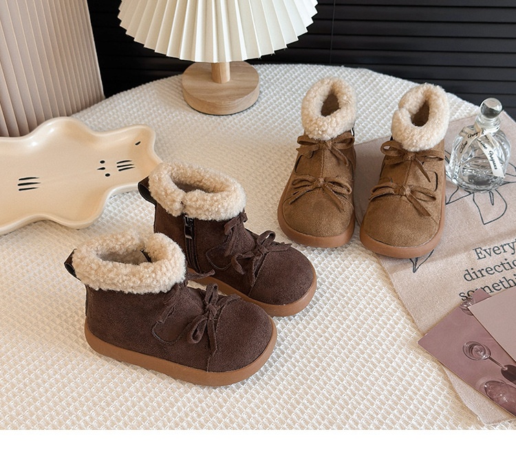 ShoeGlobe Short 2025 Inverno Novità per Bambini Ragazze Caldo Cotone Stivaletti Principessa Scarpe_voghion.com