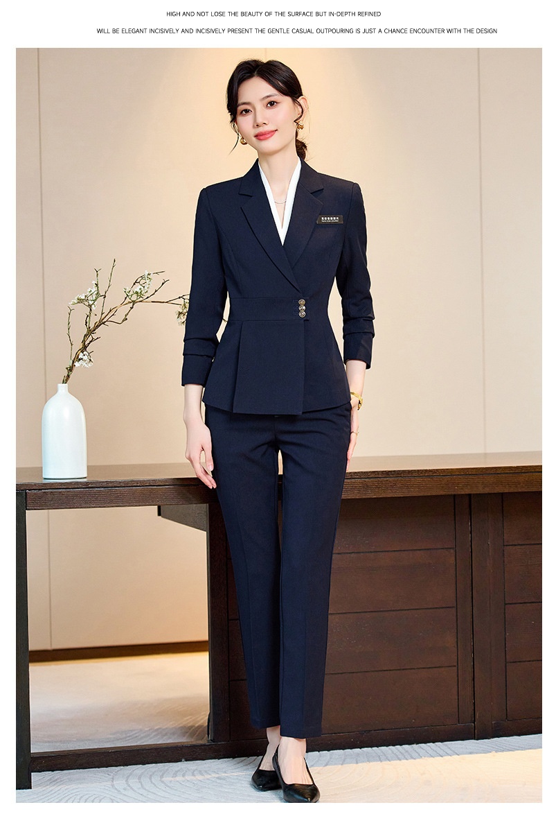ChicShe Manufacturer Autumn Winter Fashion Front Desk Jewelry Gold Store Workwear New High-end Professional Suit Set For Women_voghion.com