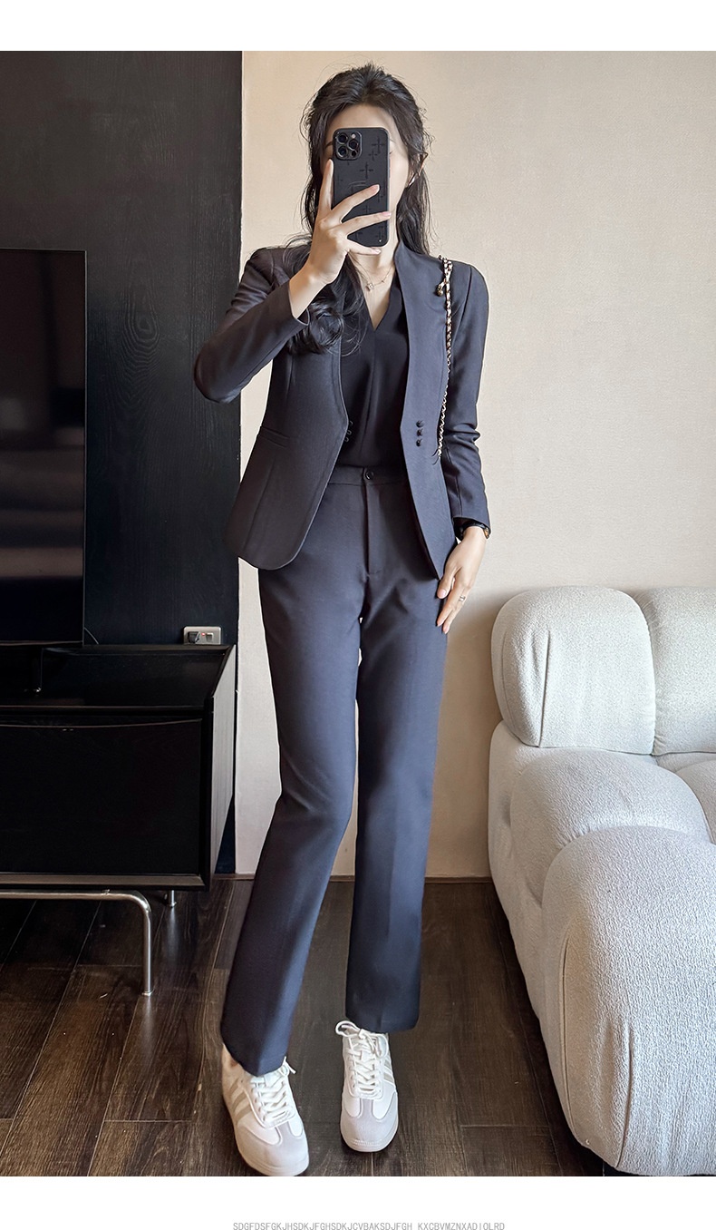 ChicShe Blazer For Women 2025 New Professional Wear Elegant Workwear Suit Front Desk Customer Service Sales Department Uniform_voghion.com