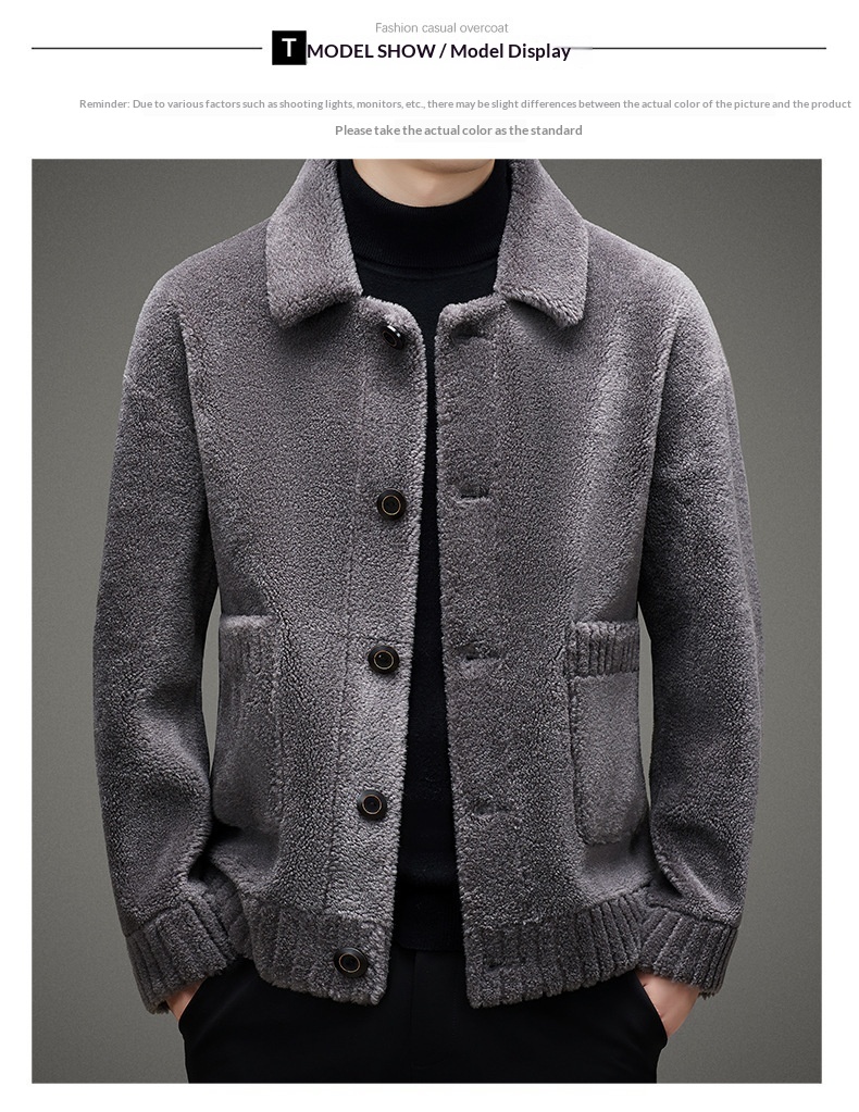 boy Boy Granular Fleece Men's Wool 2022 Winter Wear For Young And Middle-aged Casual Reversible Jacket Loose Fur Coat_voghion.com