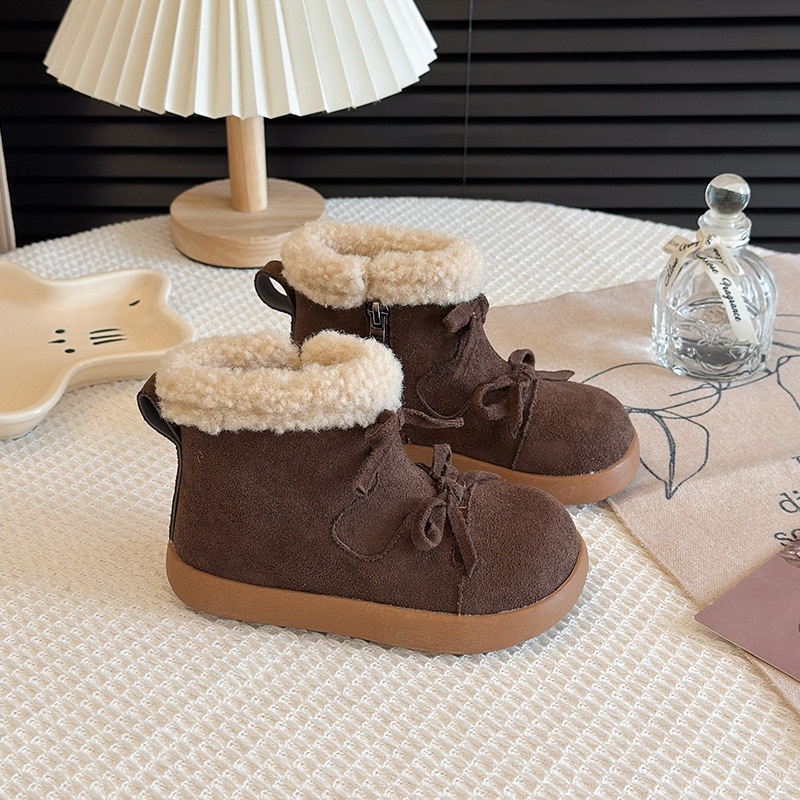 ShoeGlobe Short 2025 Inverno Novità per Bambini Ragazze Caldo Cotone Stivaletti Principessa Scarpe_voghion.com