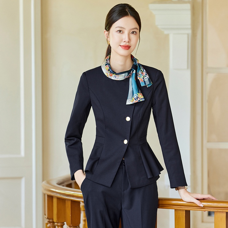 ChicShe all'ingrosso primavera e autunno salone di bellezza hotel reception reception uniforme da lavoro personale di servizio set completo professionale per_voghion.com