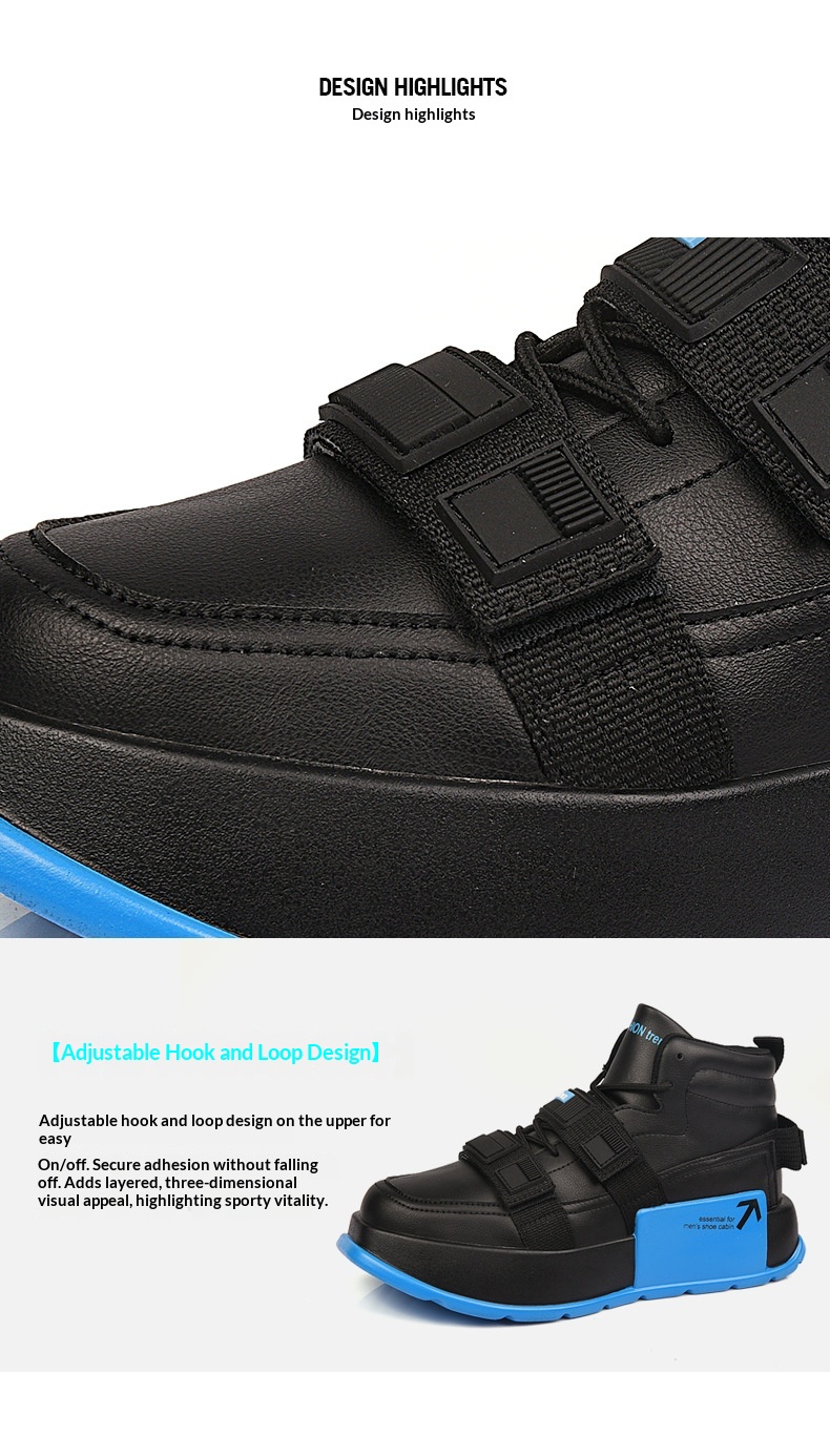 Glide Glide European Station High-Top Thick-Soled Martin Autumn Ins Casual Sneakers Motorcycle Boots Trendy Cycling Men's Shoes_voghion.com