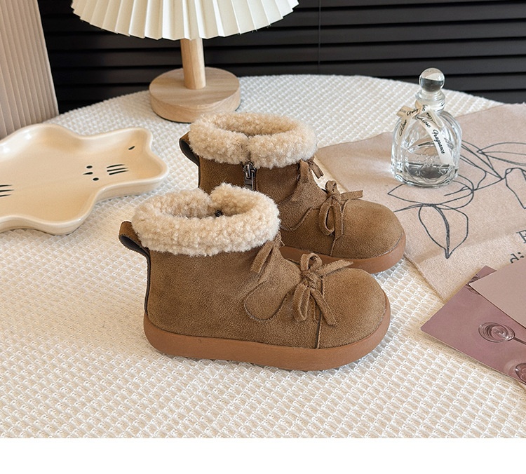 ShoeGlobe Short 2025 Inverno Novità per Bambini Ragazze Caldo Cotone Stivaletti Principessa Scarpe_voghion.com