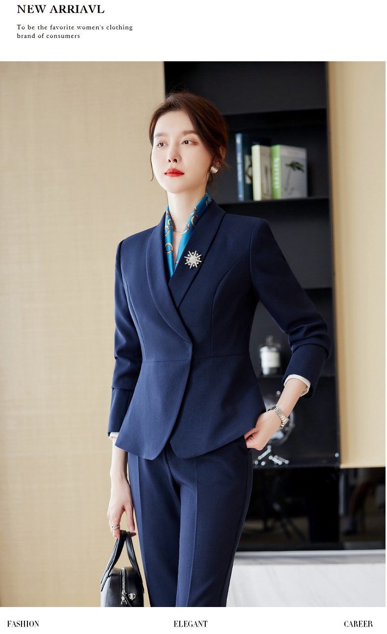 Ensemble tailleur manches longues haut de gamme ChicShe pour femme, tenue professionnelle élégante style déesse, réception de bijouterie_voghion.com